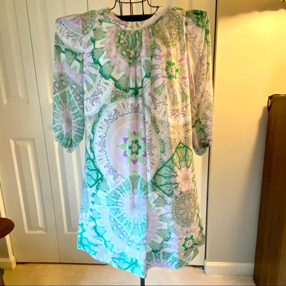 Womens 3/4 length sleeve Midi Dress